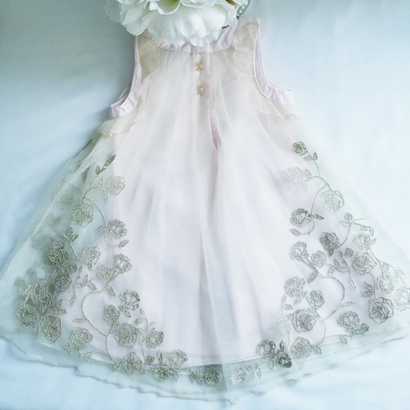 NEW Catherine Malandrino 2-Pc Set Embroidered Floral Tulle Dress and Bottom 12M - Picture 6 of 13